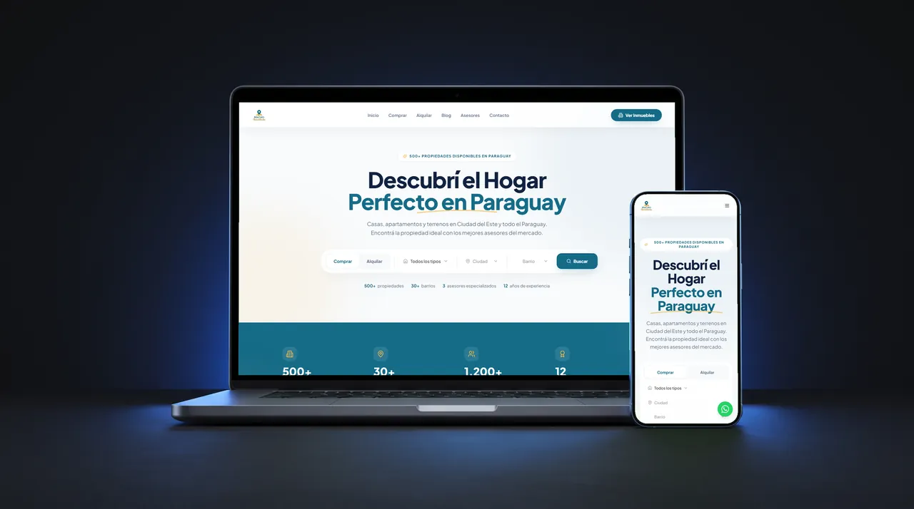 Site Imacro exibido em notebook e celular